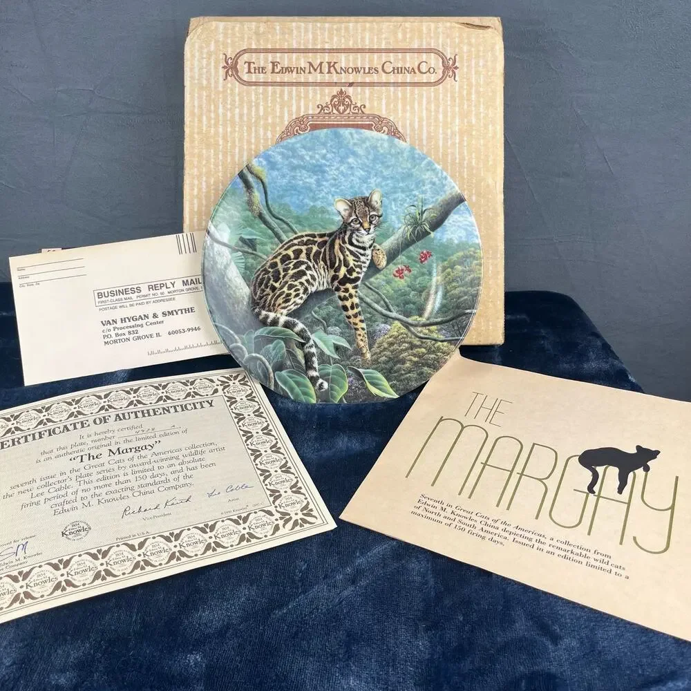 The Margay 90 Lee Cable Decorative Plate Great Cat Series Numbered Edwin Knowles